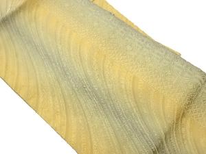 曲線に抽象模様織出し名古屋帯